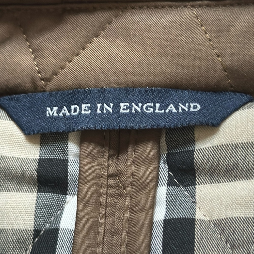 Burberry Olive Green/Brown? Quilted Jacket with House Check Lining - Picture 8 of 16